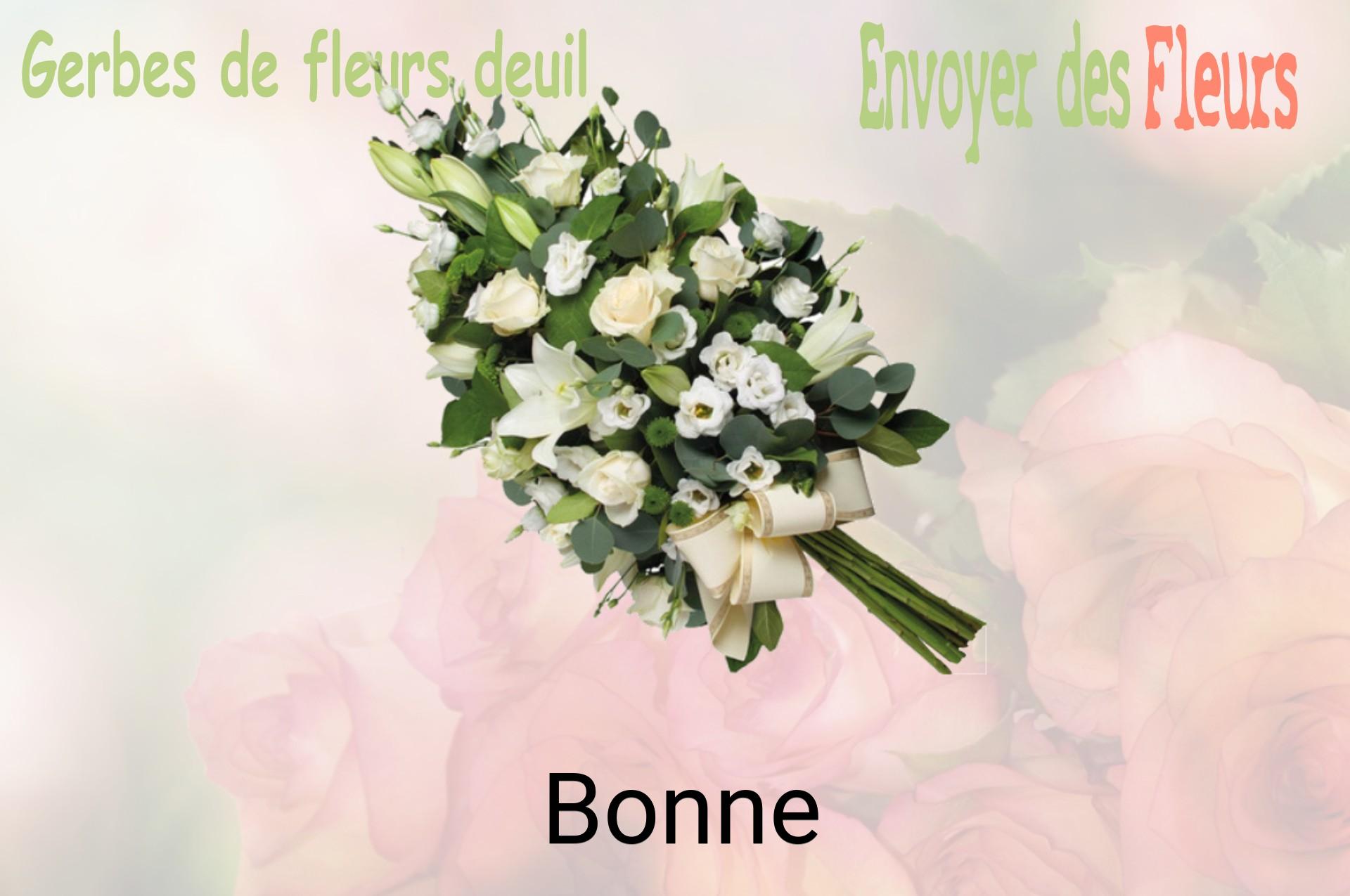 Gerbe de fleurs de deuil livrée à Bonne